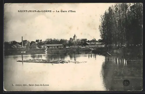 AK Saint-Jean-de-Losne, La Gare d`Eau