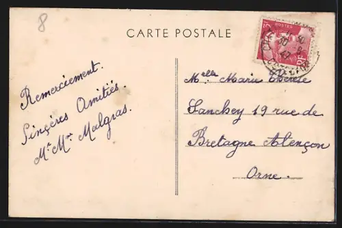 AK Pothières, Monument aux Morts, Grand Rue