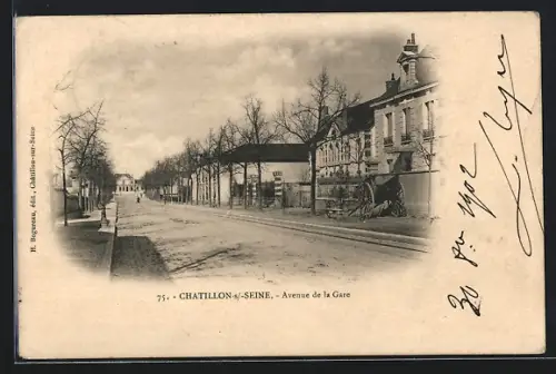 AK Chatillon-s-Seine, Avenue de la Gare
