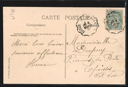 AK Saulieu, Route d`Autun, Strassenpartie