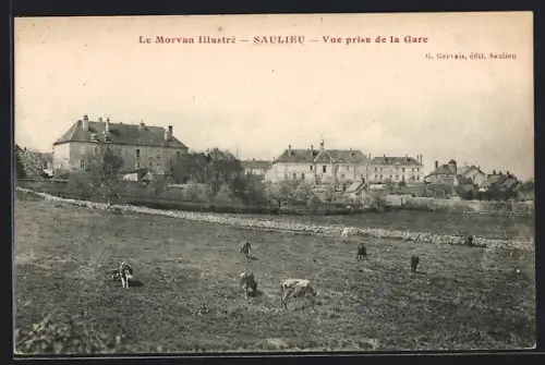 AK Saulieu /Morvan, Vue prise de la Gare