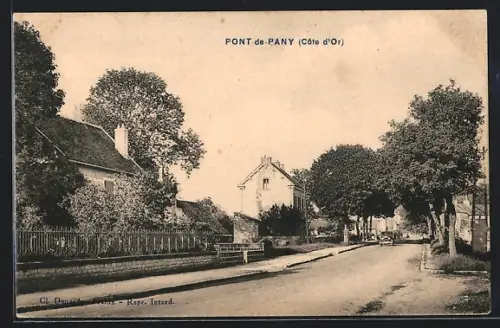 AK Pont-de-Pany, Ortspartie, Strassenpartie