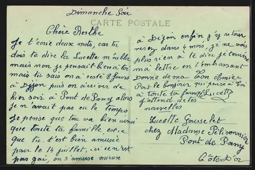 AK Pont-de-Pany /C.-d`Or, La Sortie du Village