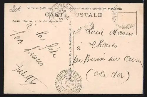 AK Poincon-les-Larrey, La Poste