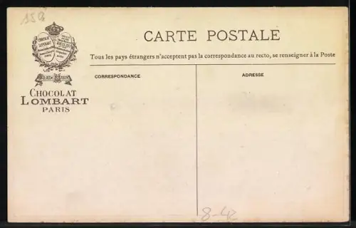 AK Soldaten mit Instrumenten, Marche Royale Espagnole, Reklame für Chocolat Lombart