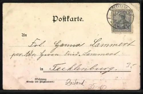 Lithographie Hannover, Frau mit Keksen, Reklame für H. C. F. Dessert Hannover