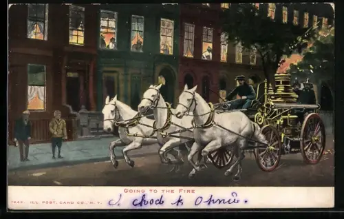 AK Feuerwehrwagen auf der Strasse