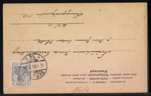 Foto-AK NPG Nr. 233-5: Junge Frau in einer Landschaft