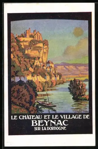Künstler-AK Beynac, Chateau