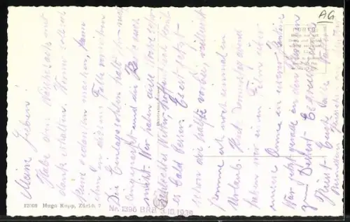 AK Ueken /Aarg., Teilansicht mit Bäumen