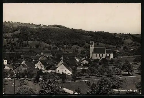 AK Hornussen /Aarg., Teilansicht mit Kirche