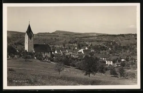 AK Herznach, Teilansicht mit Kirche