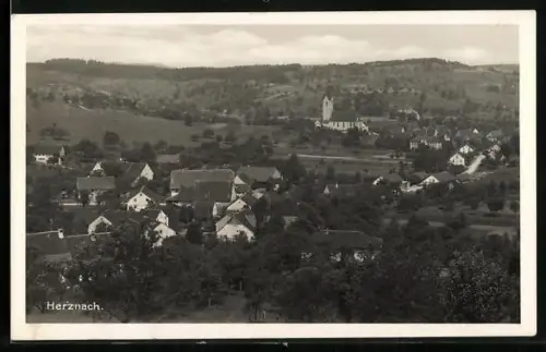 AK Herznach, Teilansicht mit Kirche