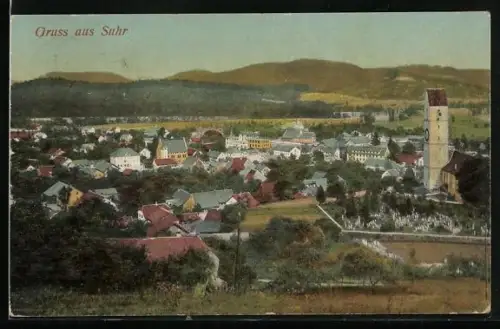 AK Suhr, Teilansicht mit Kirche