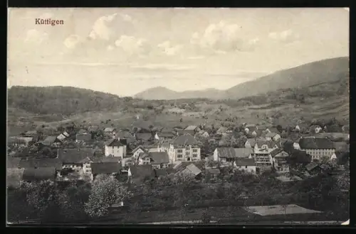 AK Küttigen, Teilansicht mit Bäumen