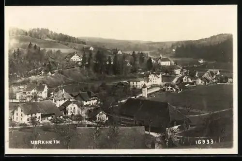 AK Uerkheim, Strassenpartie mit Kirche