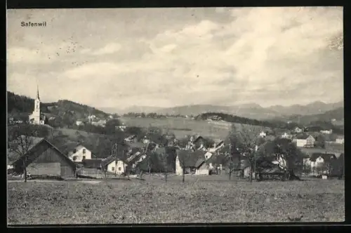 AK Safenwil, Teilansicht mit Bergen