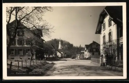 AK Safenwil, Dorfpartie mit Kirche