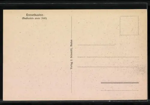 Künstler-AK Ennetbaden, Gasthäuser zum Rebstock, Hirsch, Engel und Sternen