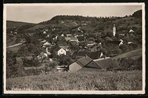 AK Zeihen /Aarg., Teilansicht mit Turmuhr