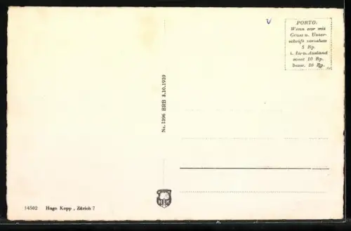 AK Zeihen /Aarg., Teilansicht mit Turmuhr