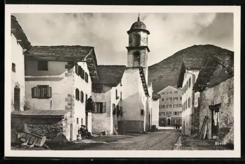 AK Bivio, Ortsansicht mit Kirche