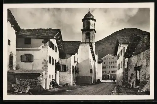 AK Bivio, Ortsansicht mit Kirche