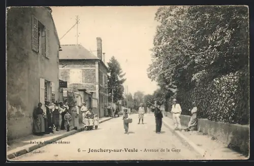AK Jonchery-sur-Vesle, Avenue de la Gare