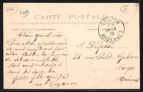 AK Juvigny, Inondations dans la Marne 1910, Rue Principale
