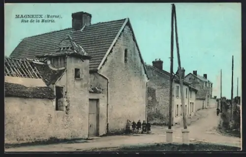 AK Magneux /Marne, Rue de la Mairie