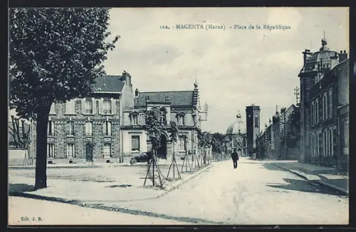 AK Magenta /Marne, Place de la Republique