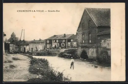 AK Cheminon-la-Ville, Grande-Rue