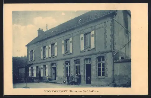 AK Montgenost /Marne, Mairie-Ecoles