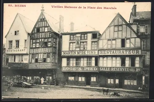AK Reims, Vieilles Maisons de la Place des Marchés