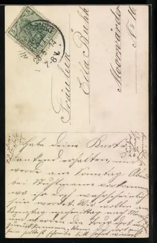 Foto-AK L.J. & F.F. Nr. 2808/2: Fräulein mit moderner Frisur