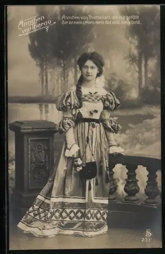 Foto-AK L.J. & F.F. Nr. 233: Ännchen von Tharau ist`s die mir gefällt...