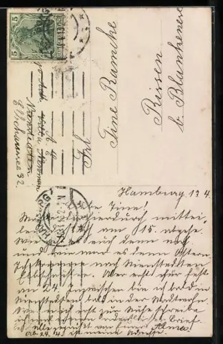 Foto-AK L.J. & F.F. Nr. 2653/3: Fräulein mit zeitgenössischer Frisur