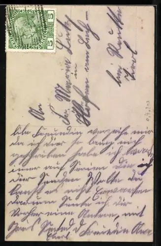 Foto-AK L.J. & F.F. Nr. 2654/6: Fräulein mit Haarschleife