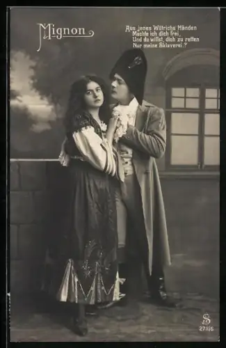 Foto-AK L.J. & F.F. Nr. 2711/6: Mignon, Aus jenes Wülrichs Händen...