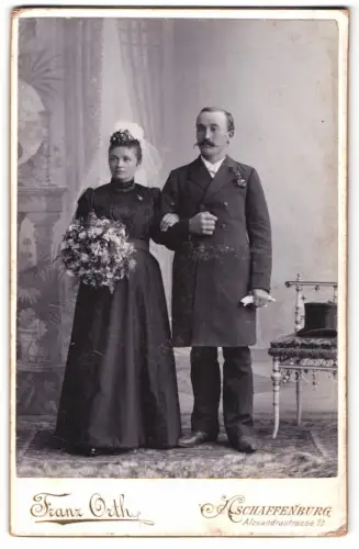 Fotografie Franz Orth, Aschaffenburg, Alexandrastrasse 1b, Hochzeitspaar