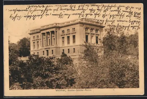 AK Weimar / Thür., Goethe-Schiller-Archiv