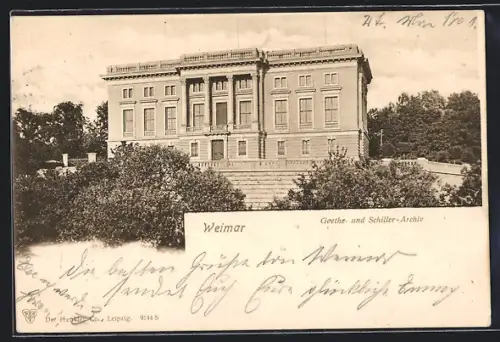 AK Weimar / Thür., Goethe- und Schiller-Archiv