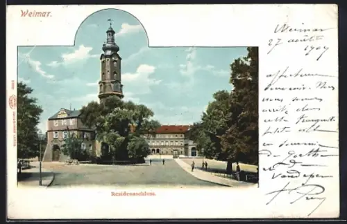 AK Weimar / Thür., Residenzschloss