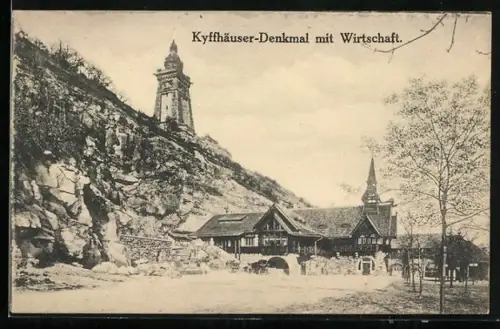 AK Kyffhäuser, Kyffhäuser-Denkmal mit Gaststätte