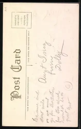 Künstler-AK My Heart I am sending..., Engel mit Herz auf einem Schlitten