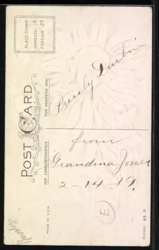 Künstler-AK Damenkopf in einer Blume, I`d be quite willing to see a Miss If I saw your face in a flower like this