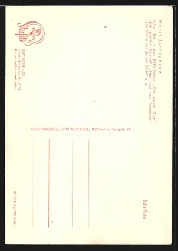 AK Schauspieler Hans Jonischkan mit Lederjacke