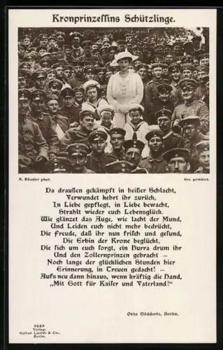 AK Kronprinzessin Cecilie mit Soldaten