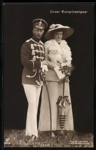 AK Kronprinzessin Cecilie und Kronprinz Wilhelm