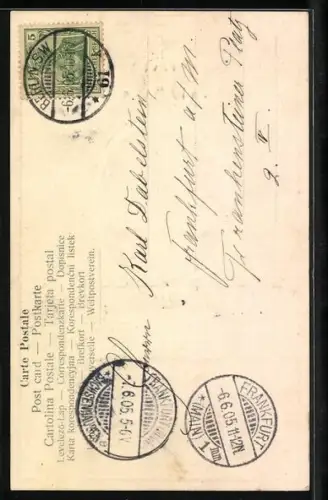 AK Kronprinz Wilhelm von Preussen, Erinnerung zur Vermählungsfeier des Kronprinzen-Paares